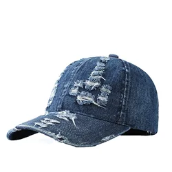 Baseball Caps Vintage Unisex Sport Casual Sun Cowboy Fashion Dilapidated Design Hip Hop Men Women Denim Hat Casquette Casquette