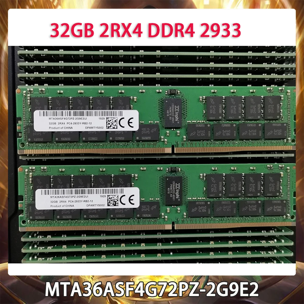 

1PCS For MT RAM 32GB 2RX4 DDR4 2933 PC4-2933Y-RB2-12 32G ECC MTA36ASF4G72PZ-2G9E2 Server Memory