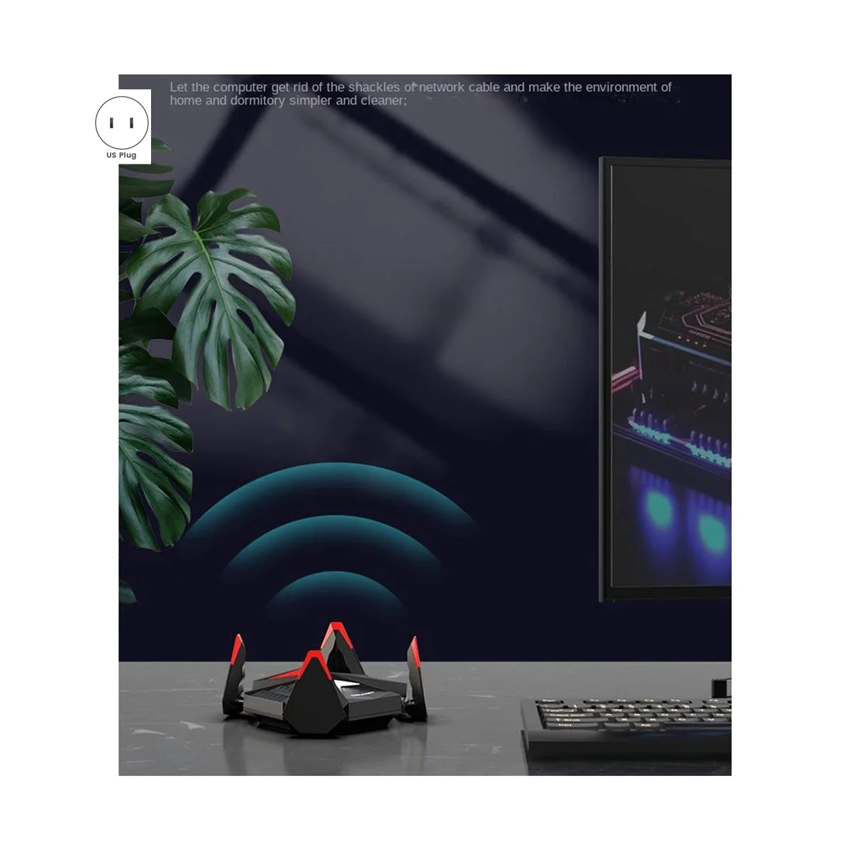 AT87-COMFAST Router Wifi 5.8G 7G Tri-Band Gigabit 5374Mbps Wifi6 Router Nirkabel Wifi Repeater Penguat Sinyal WIFI Colokan AS