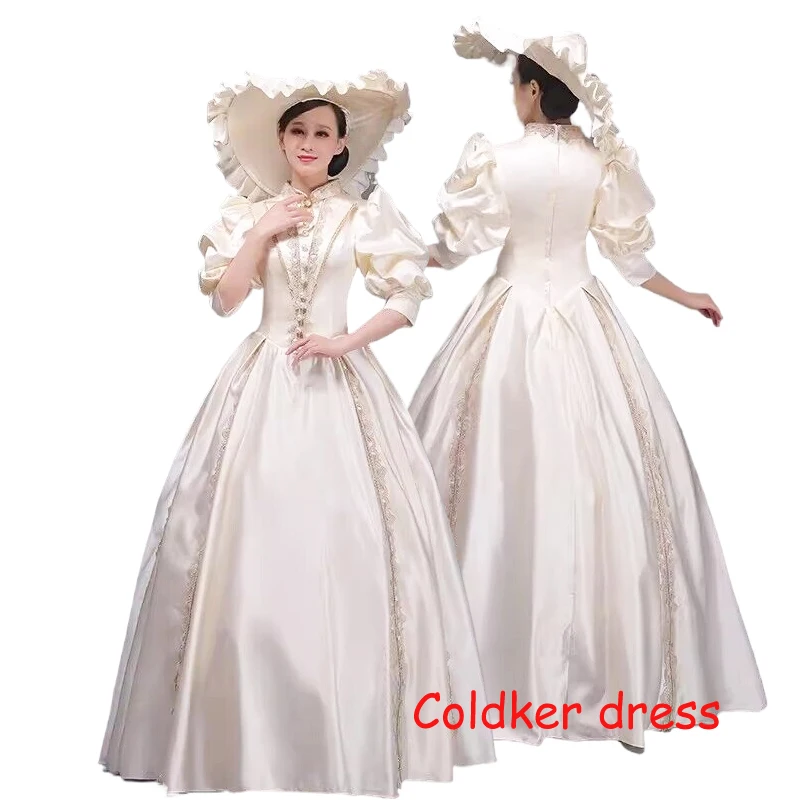 Victoria Medieval Renaissance Trang Phục Váy Marie Antoinette Rạp Hát Tại Bóng Gown với chiếc mũ