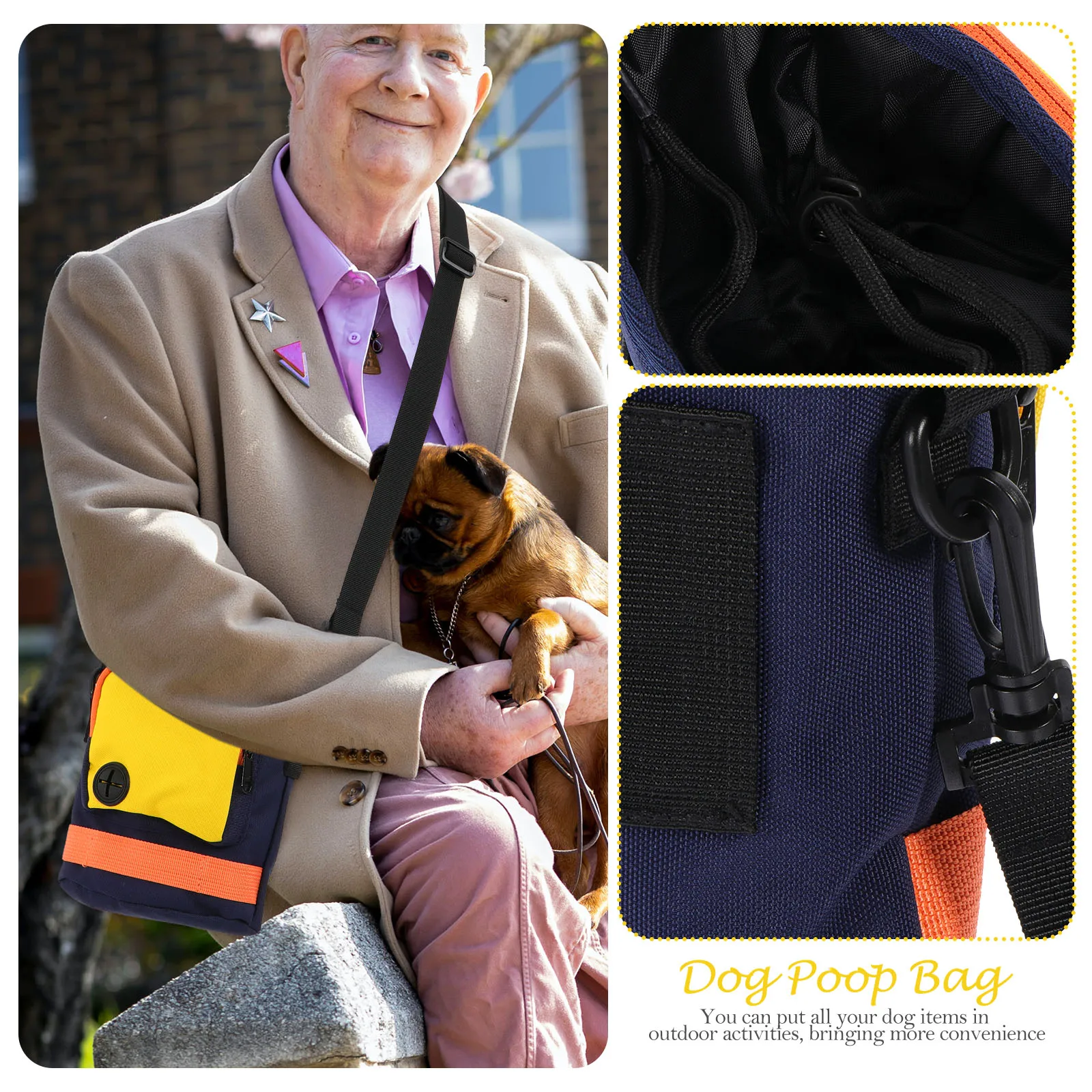 

Pet Training Package Dog Treat Bag Wear-resist Pouch Adjustable Walking for Treating Fanny Waist