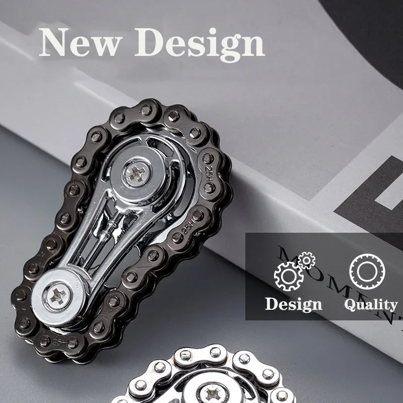 Stress Relief EDC Mechanische Fidget Spinner Punk Stil Design Metall Hand Spinner Kette ADHS Zappeln Spielzeug Tragbare Tasche Spielzeug Kind