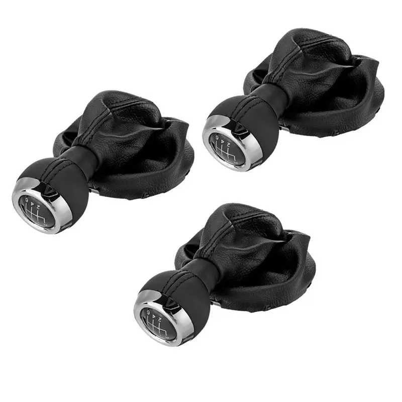 

3X Car 6-Speed Manual Gear Shift Lever Gear Shift Knob Dust Cover For Mini Cooper R55 R56 R57 R58 R59 R60 R61-AS55