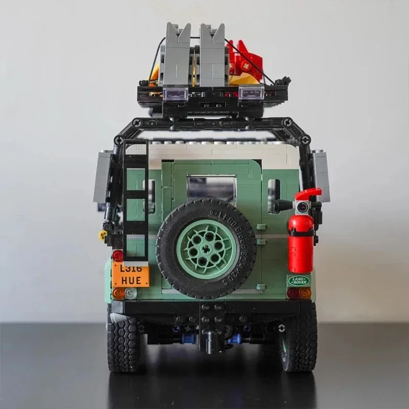 2336 peças blocos de construção land rover defender 90, quebra-cabeça 3d de carro de corrida off-road, haste brinquedo diy presente para adolescentes meninos meninas 14 +