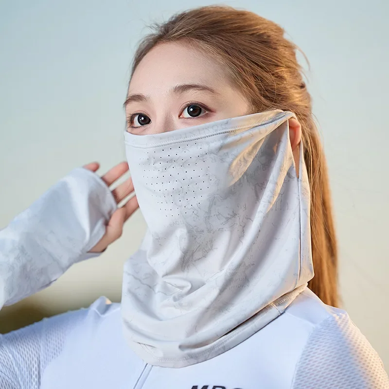 

Silk Sun Protection Face Mask Breathable UV Protection Cycling Outdoor Sports Arm Guard Cool Feeling Pure Color