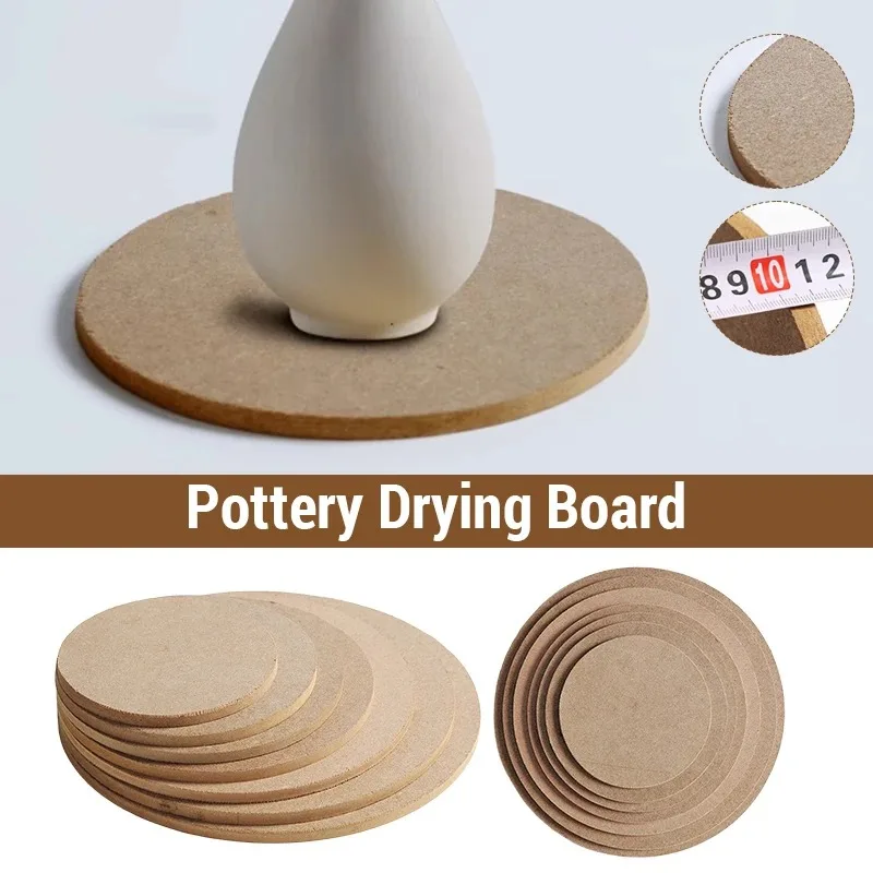 3 Pcs Pottery MDF Drying Board - Wheel-Throwing & Baking Clay Pad, Clay-Carrying Board, Fiberboard, DIY Handcraft Wooden Tool
