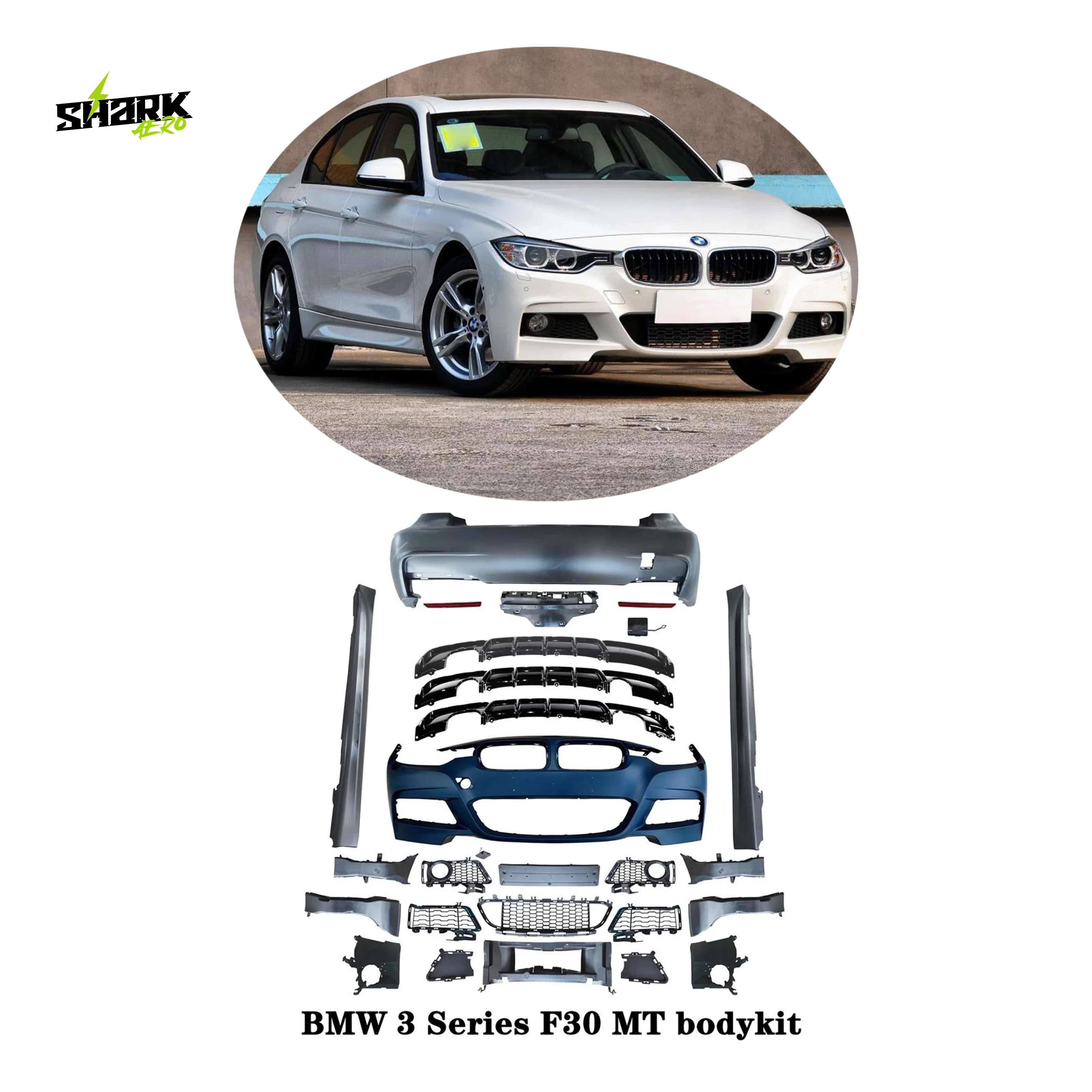 For Bmw F30 F31 3 Series M Tech Style Car Bumpers Bodykit M Sport Type Plastic F30 Body Kit