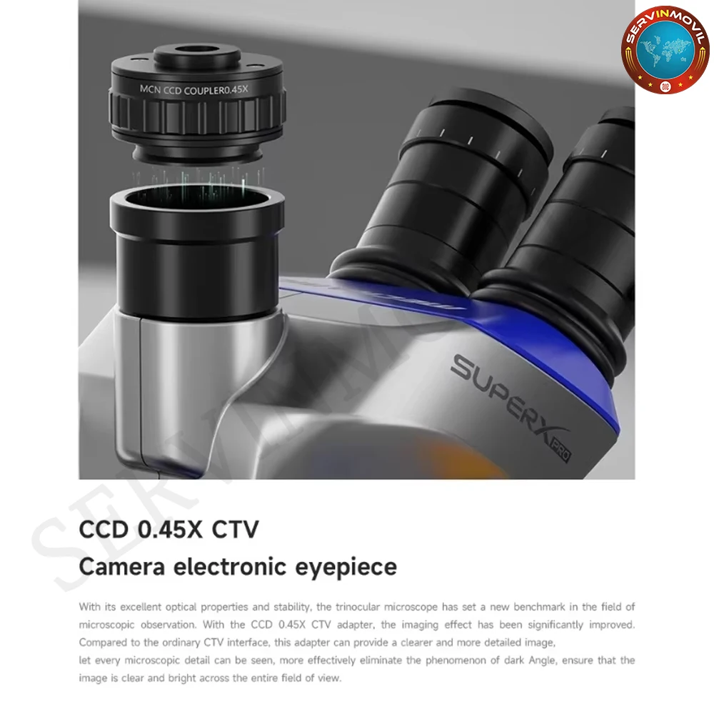 ميكانيكي سوبر X PRO-B11 ثلاثي العينيات مجهر صناعي ستيريو تكبير مستمر 6.5-52X PL10X26 العدسات CCD 0.45X CTV محول