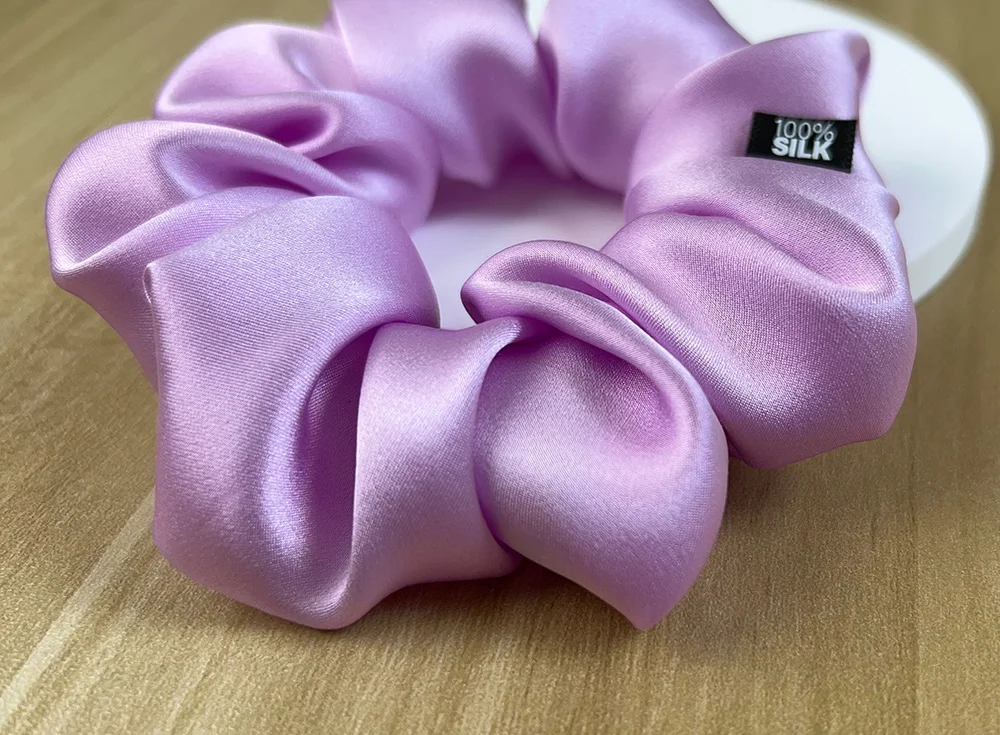 Haargummis aus 100 % Maulbeerseide, elastisches Gummiband, Haargummis, große große Gummiseile, Pferdeschwanzhalter für Frauen und Mädchen, 19 Momme – Detail 10