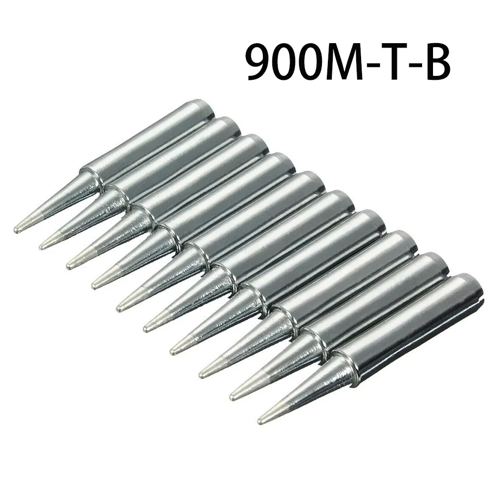 

10pcs 900M-T-B Solder Iron Tips Set Lead-Free Pure Copper Welding Solder Tools For Soldering Station Home