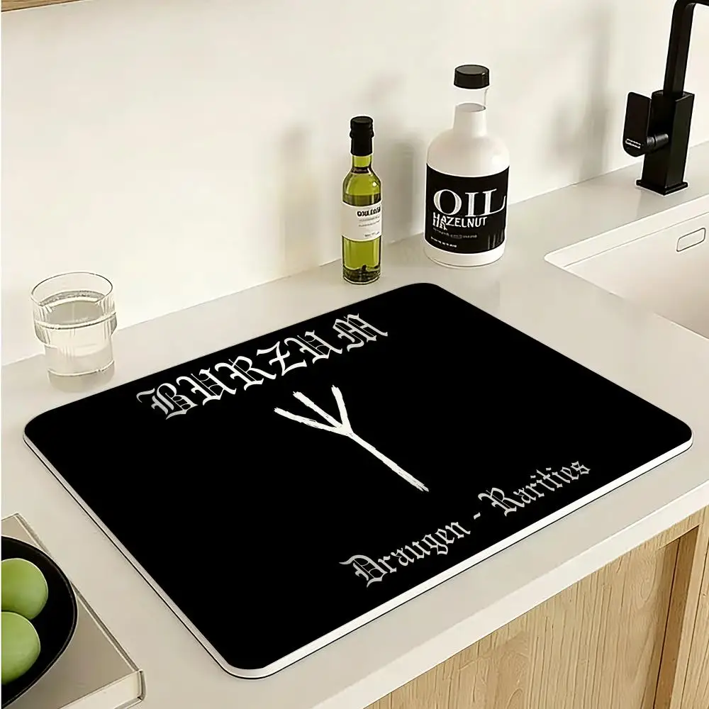 B-Burzum Filosofem Floor Mat Diatomite Floor Mat Fast Drying Odor Resistant Non Slip Bath Kitchen Mat