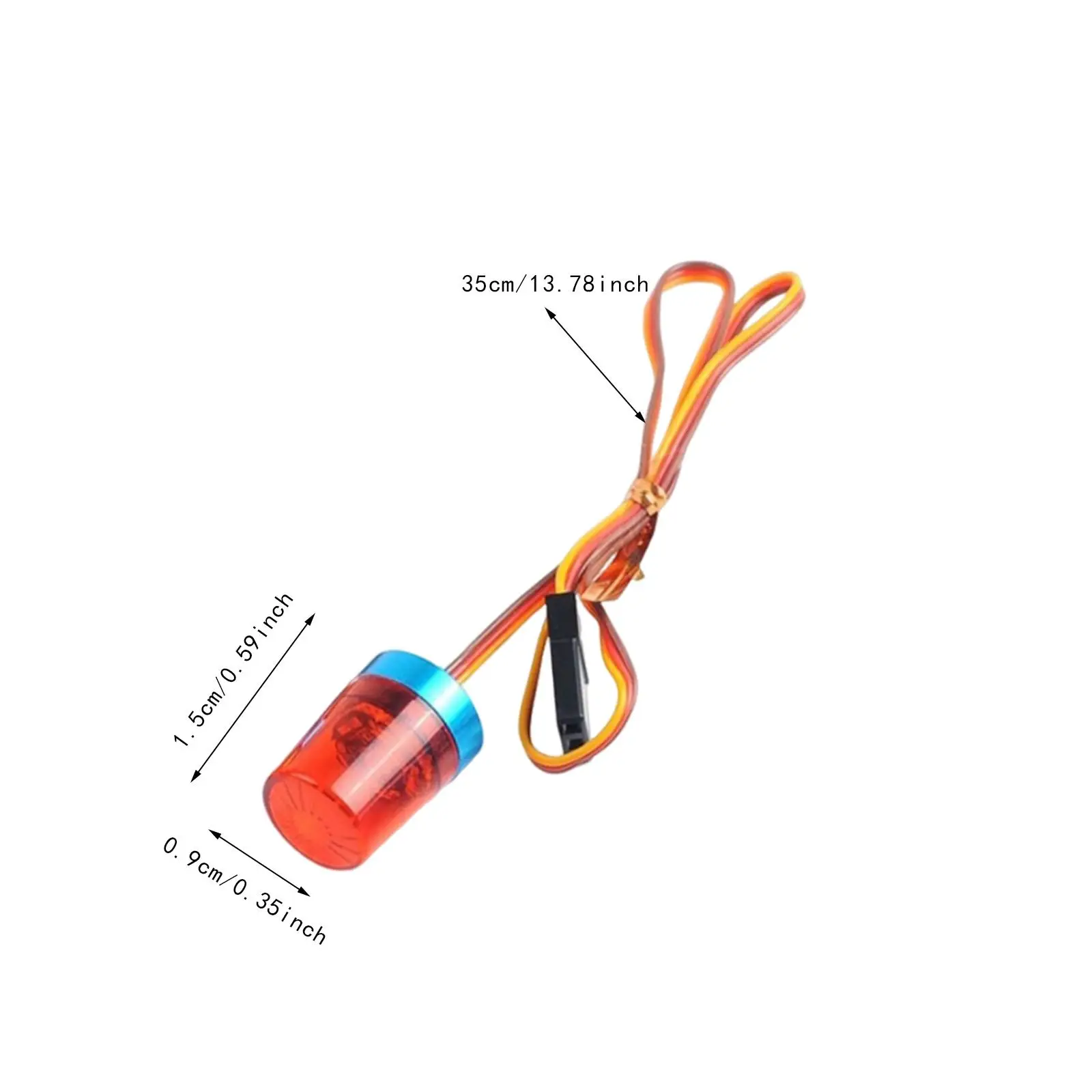 Luz de advertência para carro rc, peça de modificação de substituição, lâmpada rotativa para tamiya 1/14 crawlers rc hobby, veículos de engenharia