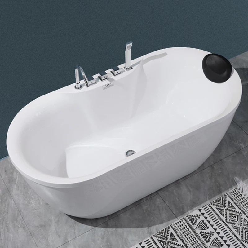 New imported acrylic Japanese bathtub double-layer thermal insulation high-back small cylinder European adult princess cylinder