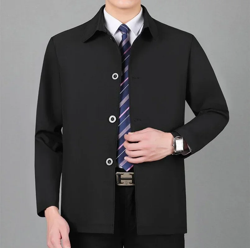 

Men Loose Business Jacket Men Social Blazer Solid Color Thin Casual Jackets for Male Coat Spring Autumn Office Dress Outerwear