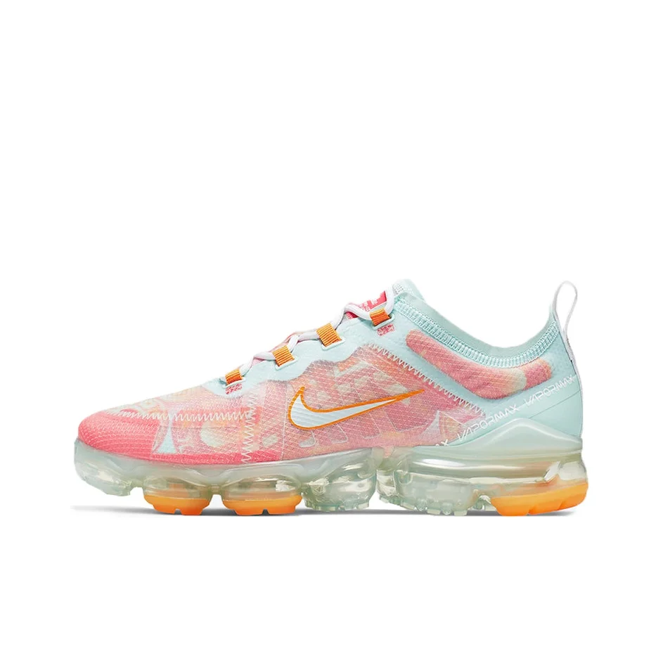 Nike VaporMax 2019 Zapatillas para correr de caña baja resistentes a la abrasión para mujer Rosa Azul CD7096-300