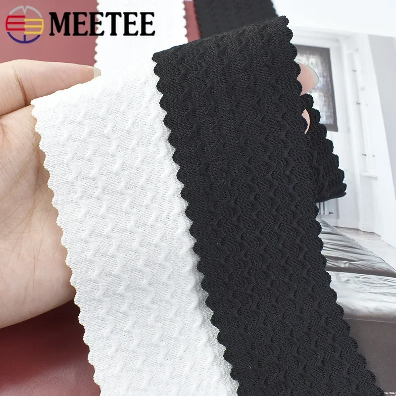 

2/5/10M Meetee 40-70mm Wave Elastic Band Nylon Rubber Bands Skirts Garment Belt Sling Dress Stretch Tapes DIY Sewing Accessories