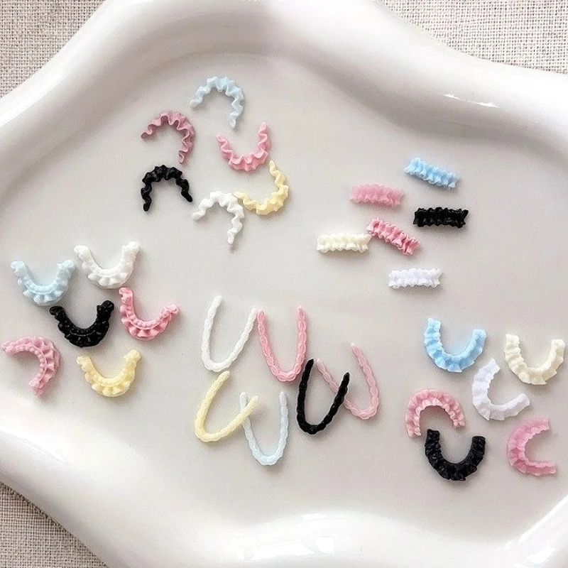 Colorful Resin Soft Carved French Skirt Edge Lace Line Chic U-shaped V-shaped Nail Art Decoration Manicure Accessories Wholesale - Image 4
