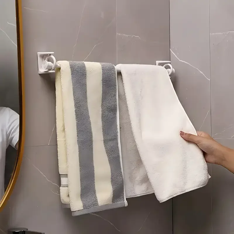 4 шт. Клейкие поворотные крючки — без установки сверл на 360° °   Вращающееся кольцо, идеально подходит для штор и стержней для полотенец, многокомнатный пластик