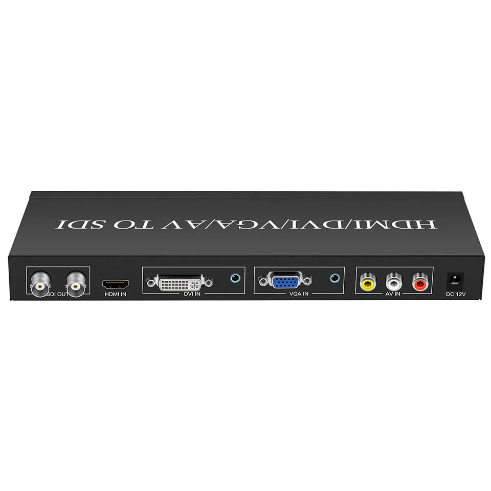 VGA DVI CVBS HDMI signals to HD video 2 Port ALL to 2 Dual SDI Scaler Converter Out distance Extender up to 100m(3G-SDI)