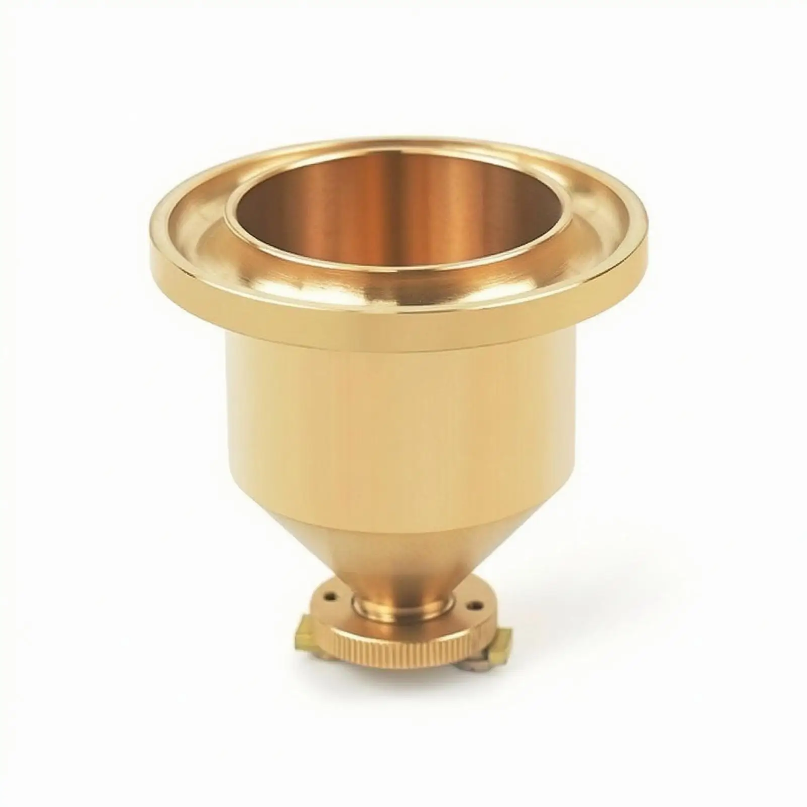 Professional Flow Cup Viscosity Tester for Paint Coatings with Gold Tone Brass Body and Steel Orifice for QC Use