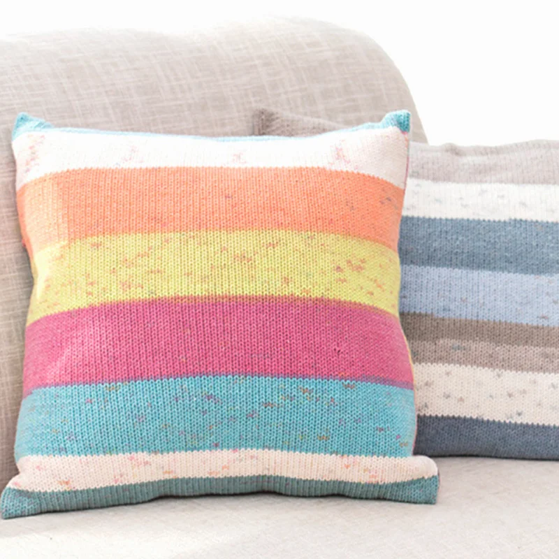 غزل الكروشيه خيوط لينة للحياكة الكروشيه قوس قزح الجزء مصبوغ الغزل 5 ستراند الصوف محبوك الطفل قبعة وشاح