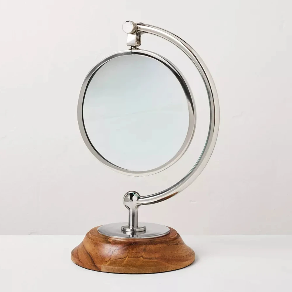 

2X Magnifying Glass with Wood Base and Chrome Stand for Desk Decor Office Table,Decorative Reading Magnifier for Close Work,Book