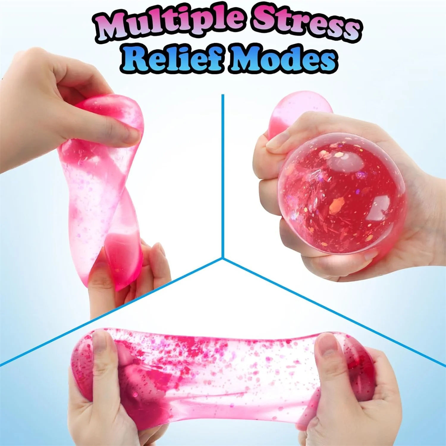 Juguetes blandos de hielo para niños y adultos, bolas de azúcar de malta, cubo antiestrés, ansiedad, alivio del estrés, juguetes calmantes sensoriales suaves