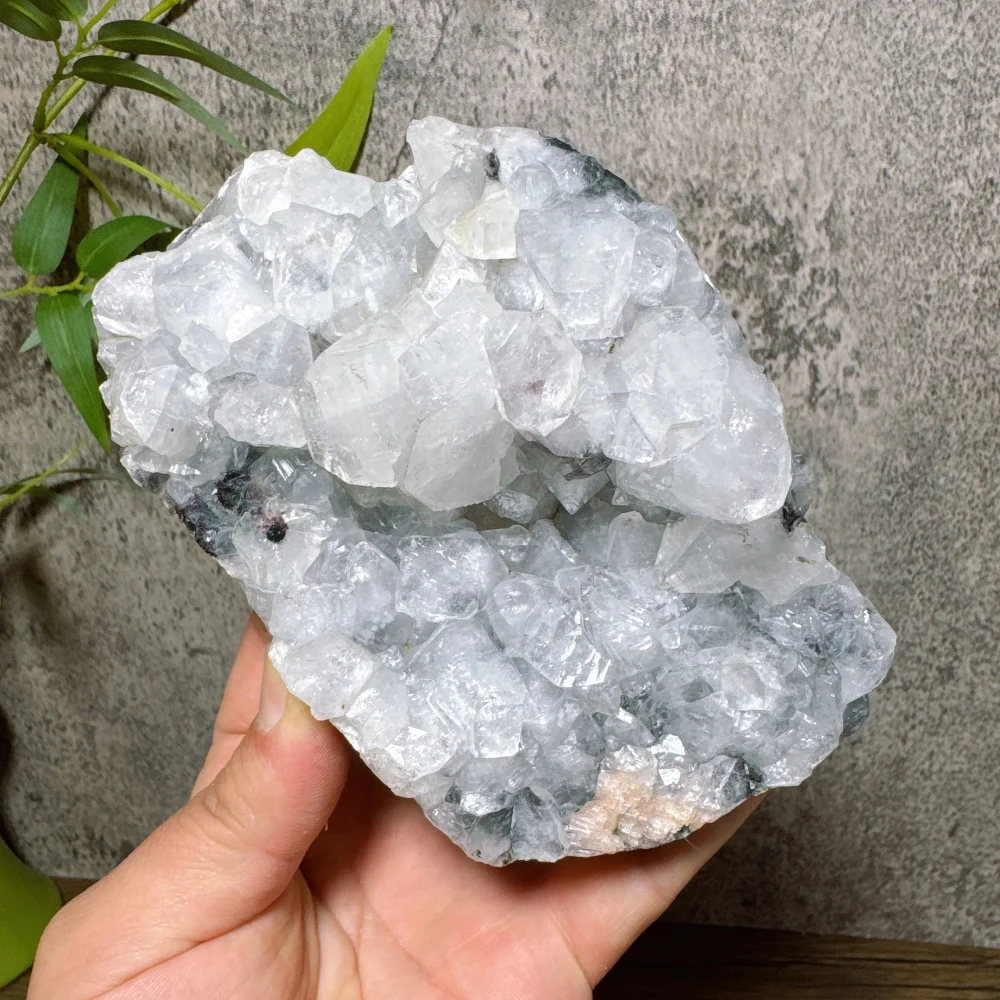 100g-1300g Natural Apophyllite Crystal Cluster Glam Style Rock Crystal Specimen Raw Stone Aquarium