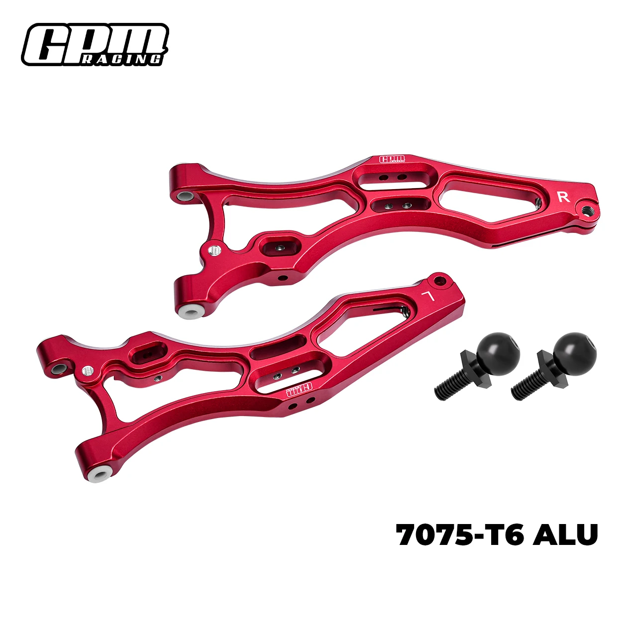 Brazos inferiores delanteros de aluminio GPM para ARRMA 1/8 Kraton 6S Notorious Outcast Big Rock