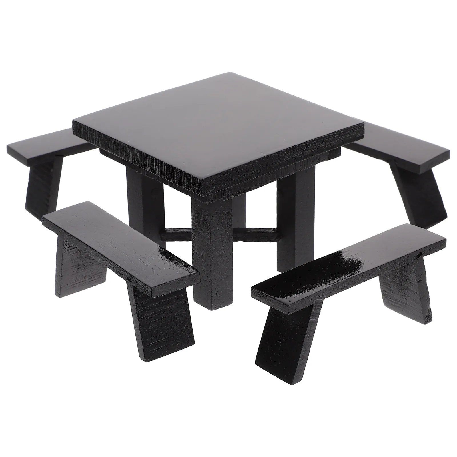 

Набор миниатюрной деревянной мебели: стол и стул для кукольного домика, реалистичный реквизит для декора, фотосъемки и миниатюрных интерьеров