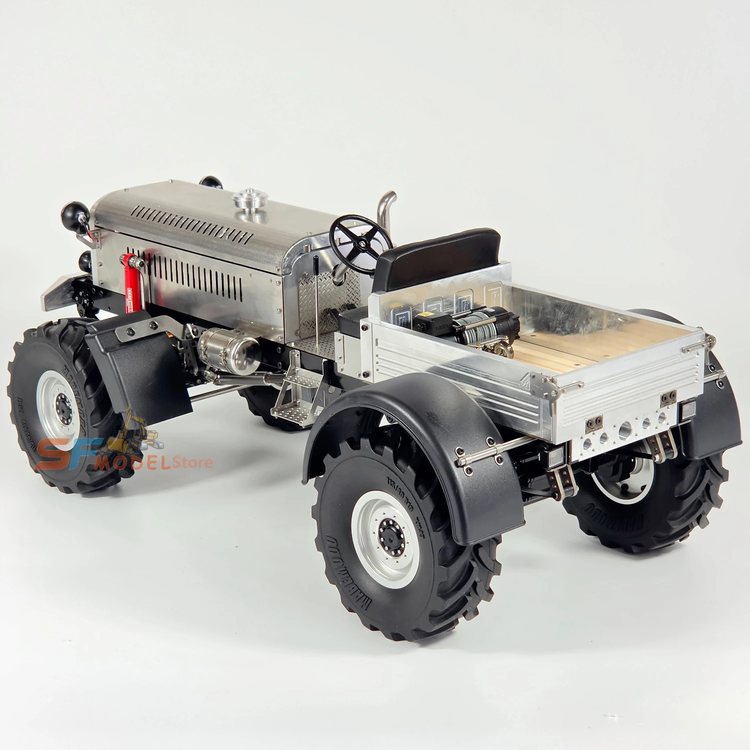 2026 New CNC Metal Remote Control Tractor Model RTR Version Remote Control Climbing Car with Motor and Winch Remote Control Toy