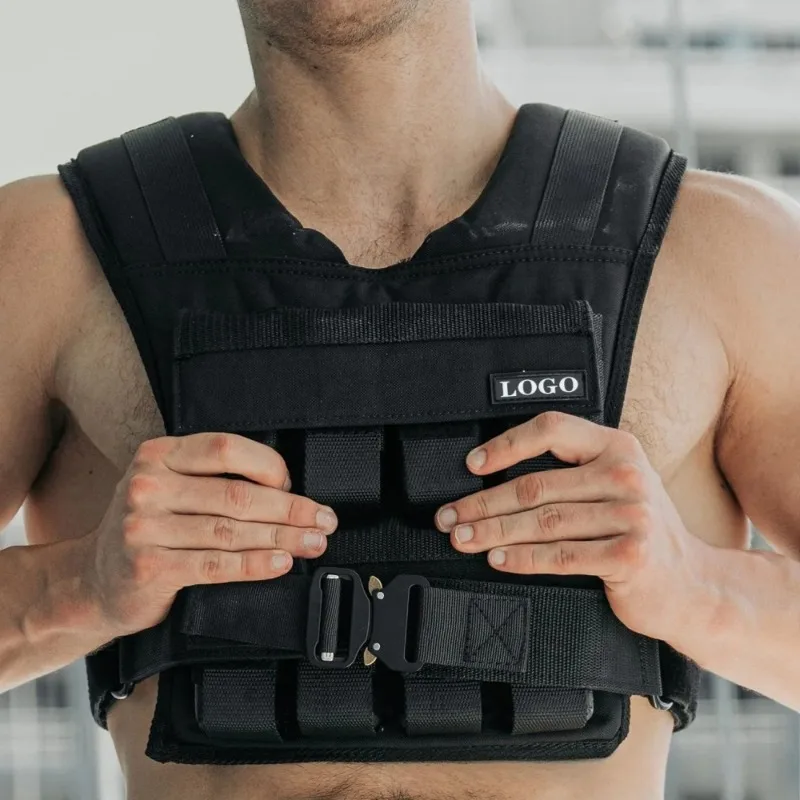 High Quality Oxford Durable Adjustable Functional Training Weighted Vest Carrier Weight Loading Vest 10kg 20kg 30kg