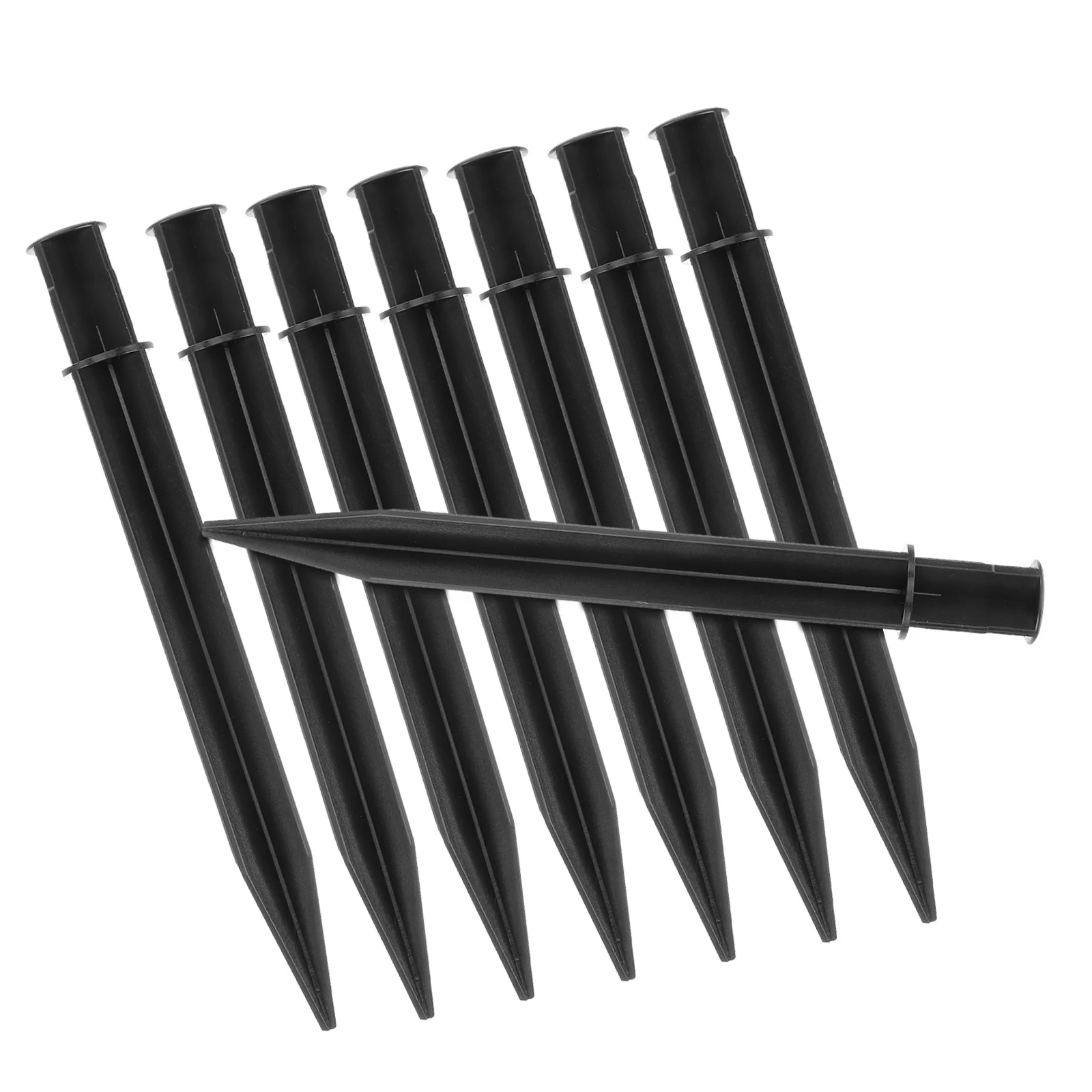 8Pcs Lawn Lamp Ground Plug Plastic Sturdy Light Stakes for Landscape Lighting Outdoor Solar Garden Decor Fixtures Holders