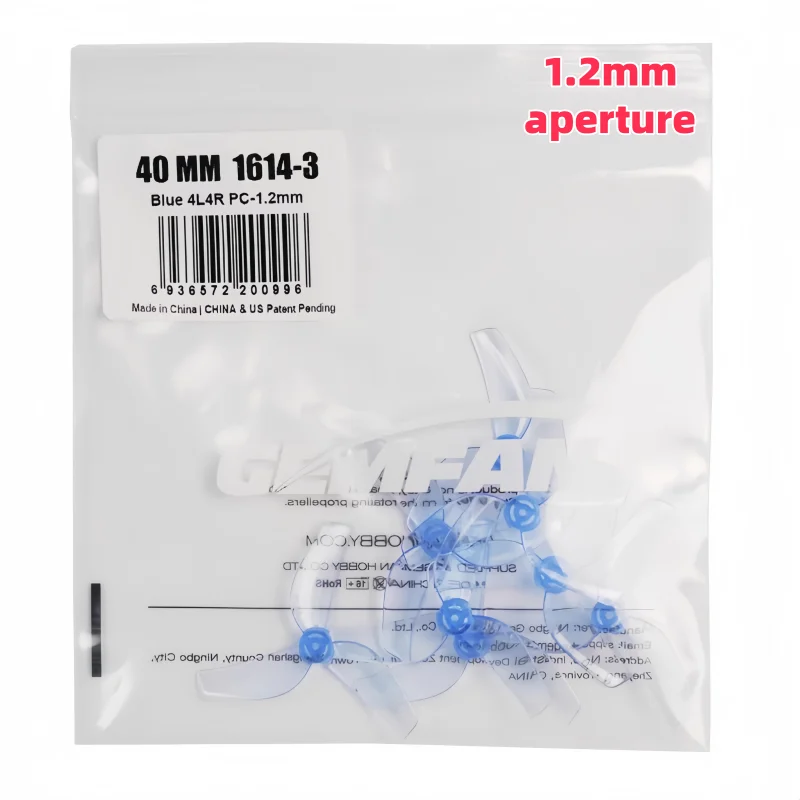 Afbeelding 7: 4pairs Qianfeng 1614-3 tiny propellerblad, tinywhoop flight design FPV drone propellerblad 1.0/1.2/1.5mm diafragma