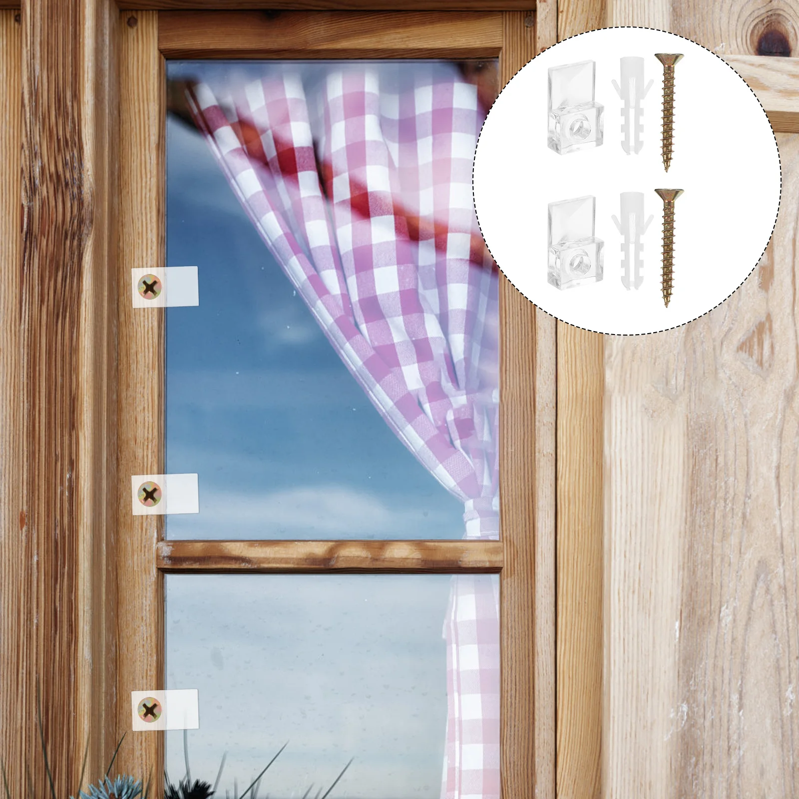 

20Pcs Glass Clamps Plastic Furniture Clips Transparent Easy Installation Protection Home Fixing Glass Brackets