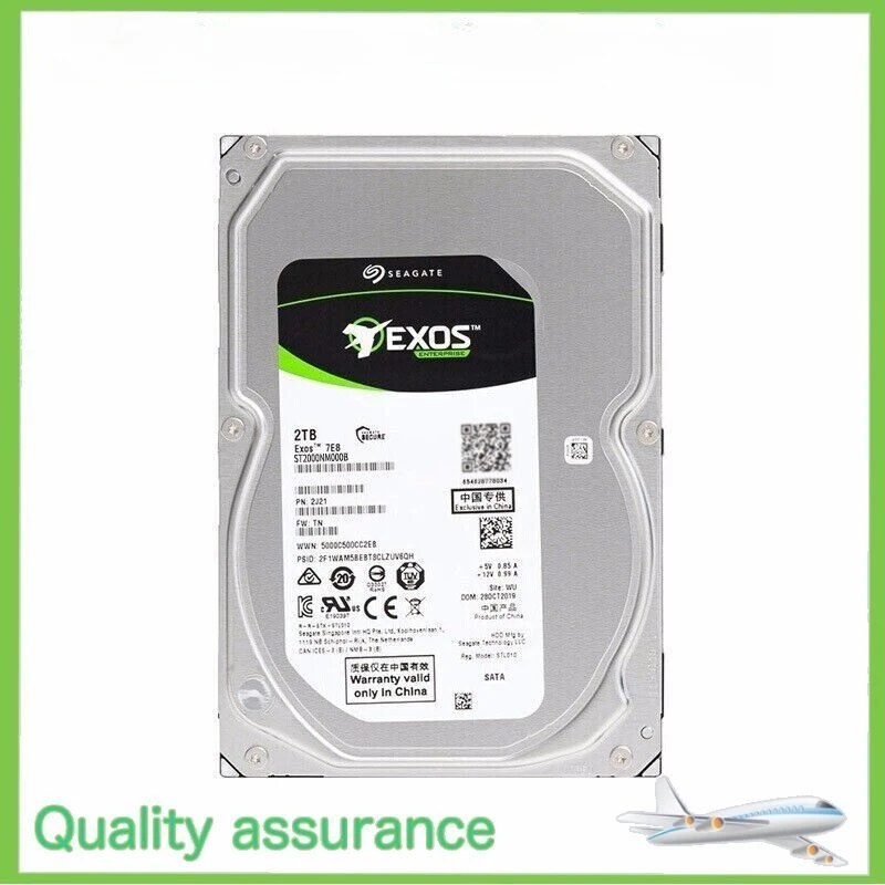 ST2000NM000B Seagate Exos 7E8 2 ТБ 7200 об/мин SATA 6,0 Гбит/с 3,5-дюймовый внутренний жесткий диск