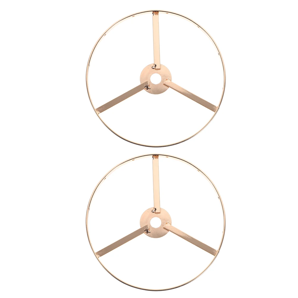 

2 Pcs Shade Holder Desk Lights Frame Frames for Diy Lamp Mounting Bracket Base Double Layer