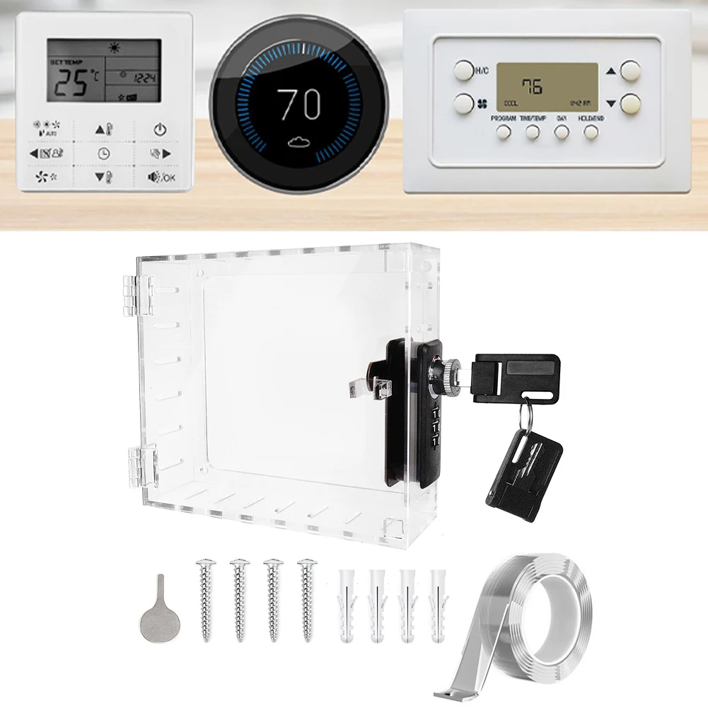 

Для домашнего использования L S Безопасный контроль HVAC Ящик термостата четкой видимости Прозрачный монтажный ящик Дизайн высокой видимости