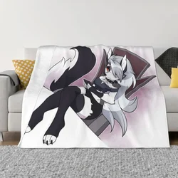 Helluva Boss Anime Blankets Velvet Summer Autumn Winter Sexy Loona Multifunction Warm Throw Blanket for Bed Bedroom Rug Piece