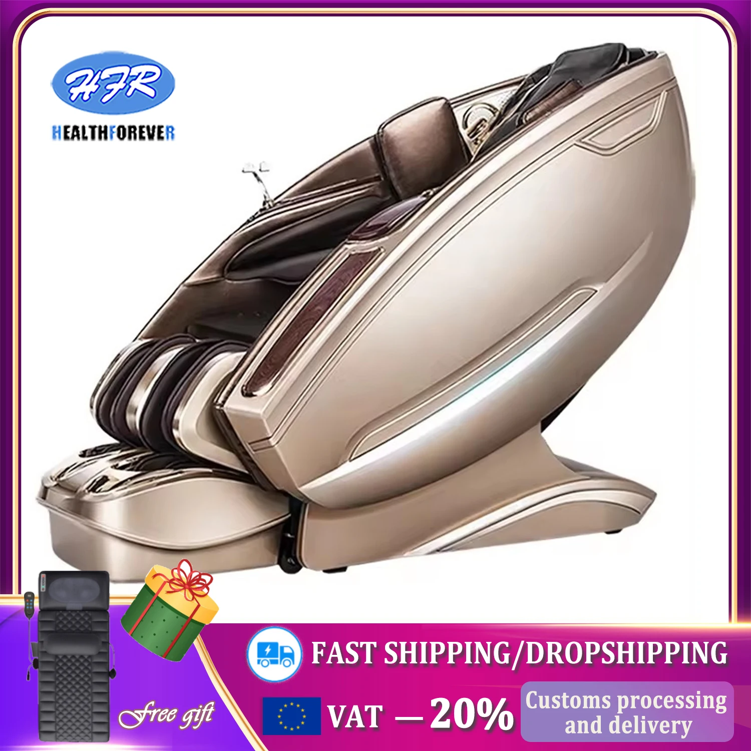 

massage chair full body shiatsu Airbags Heating Bluetooth Massage Chairs Electric 4d Zero Gravity AI Voice Control kneading