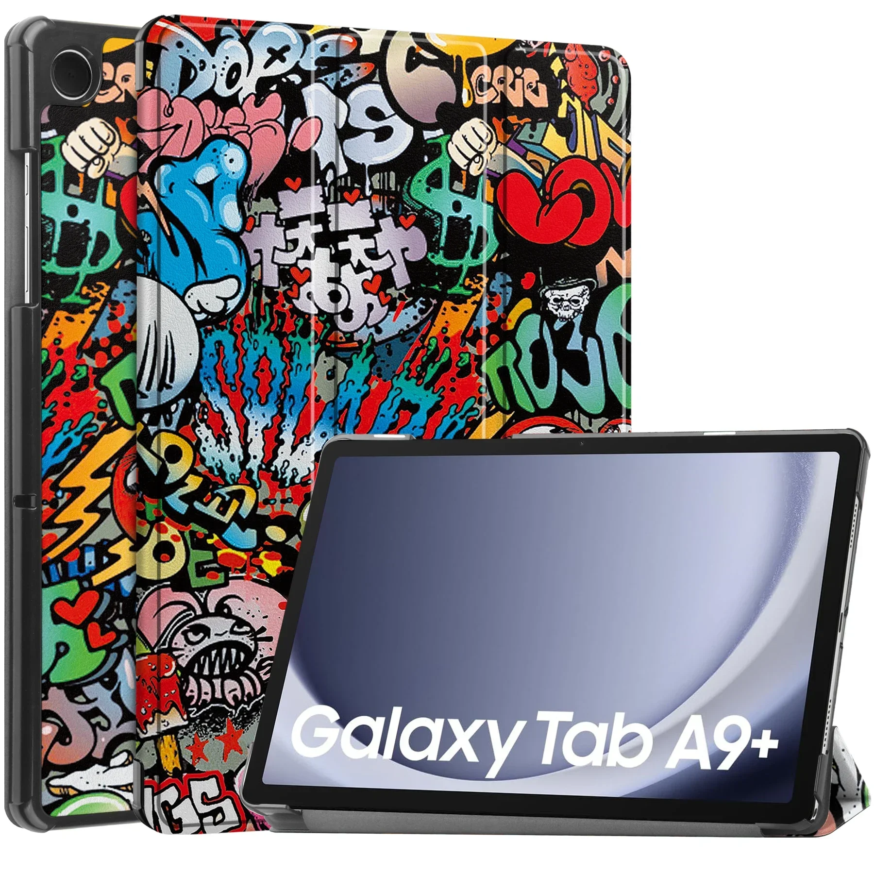 

Magnetic Funda For Galaxy Tab A9 Plus 11 Case Smart Painted PU Leather Cover for Samsung SM-X210 SM-X215 SM-X216 Auto Wake/Sleep