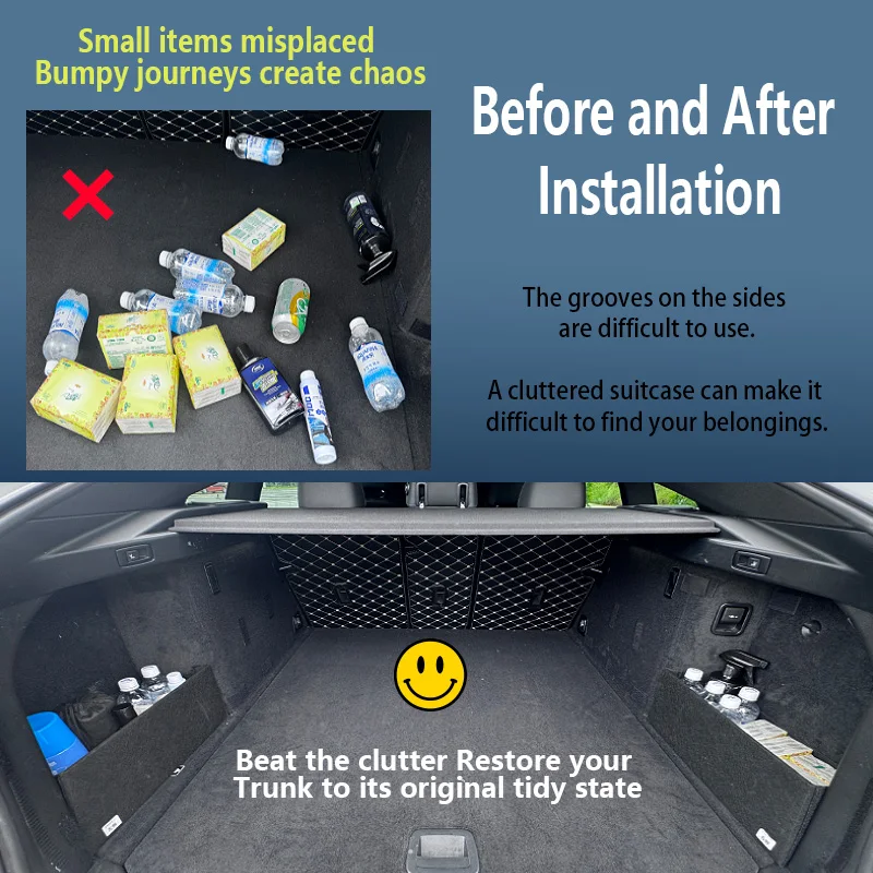 Для Venucia T90 2017 ~ 2022 многофункциональная перегородка для хранения багажника, утолщенная перегородка для хранения автозапчастей интерьера, органайзер, автомобильные аксессуары