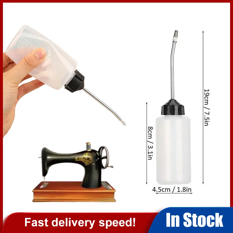 1 PC PE 120ML พลาสติกยาวหัวฉีดหม้อน้ํามัน Dispenser จักรเย็บผ้า Oiler ขวดน้ํามันแบบพกพา EXTENDED Spout Oil Sprayer