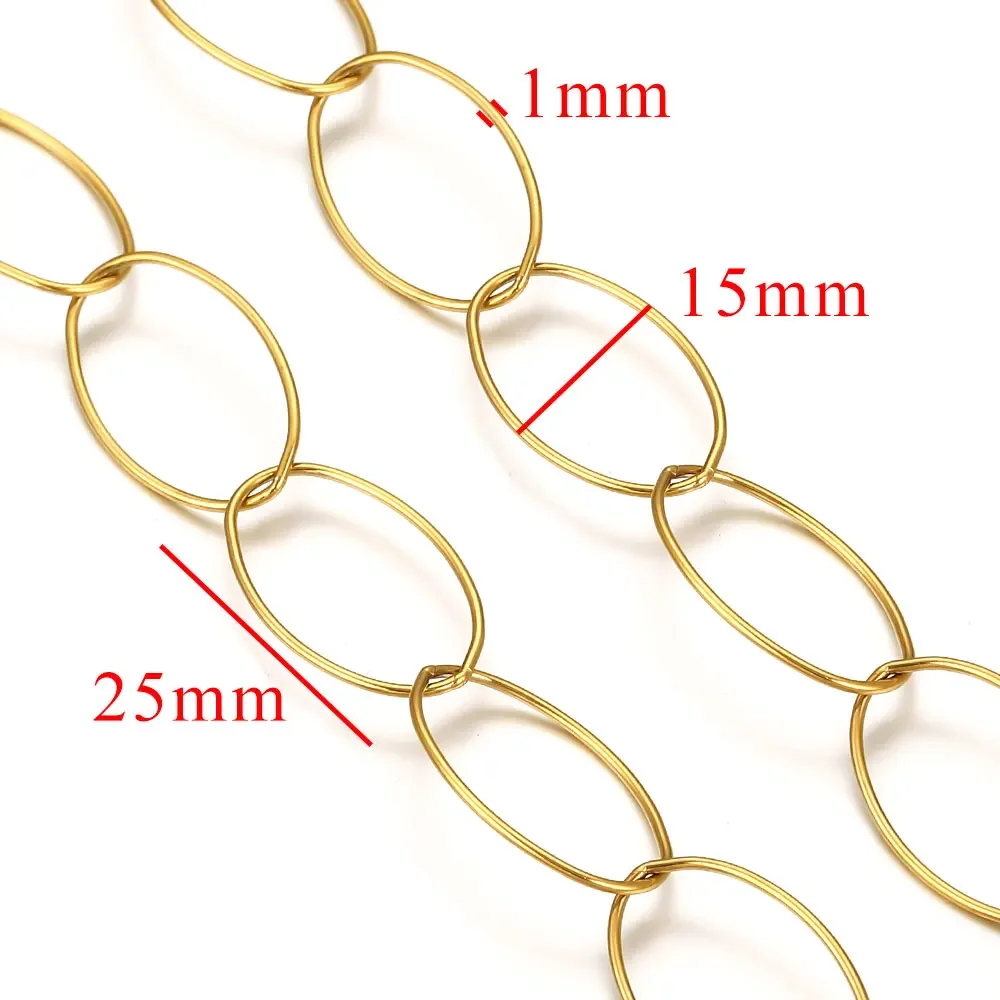 1m Stainless Steel DIY Chains, Jewelry Making Materials