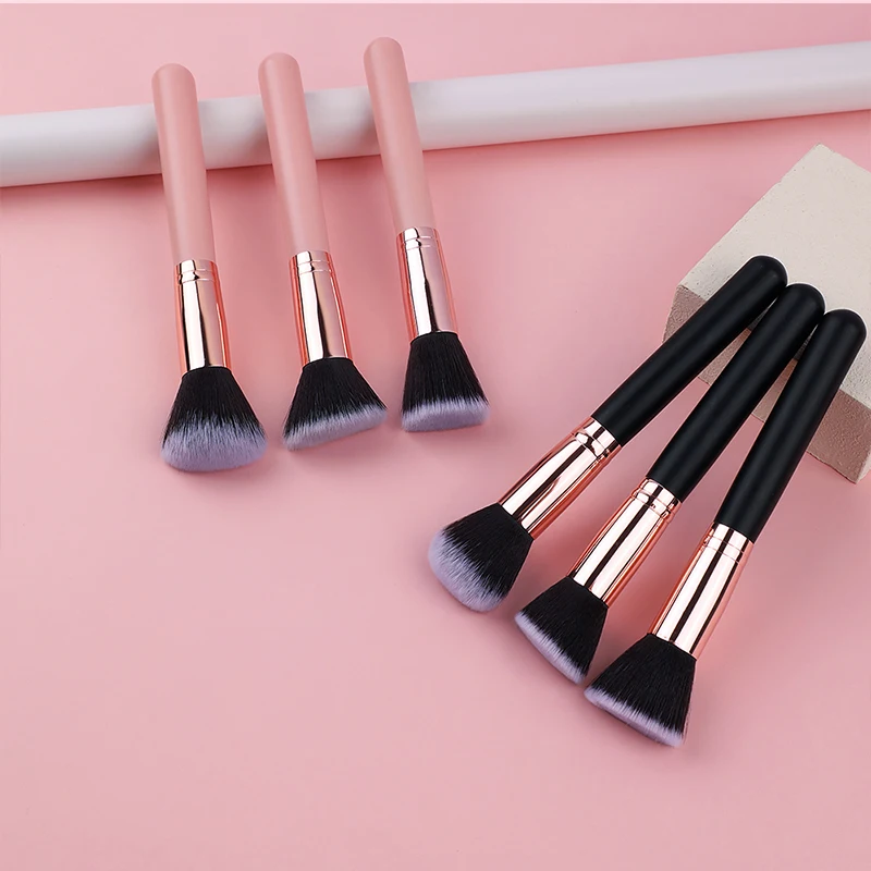 Pincel de maquiagem cabeça plana pincel de fundação cabeça oblíqua grande pincel de contorno adequado para pó líquido creme ferramenta de maquiagem