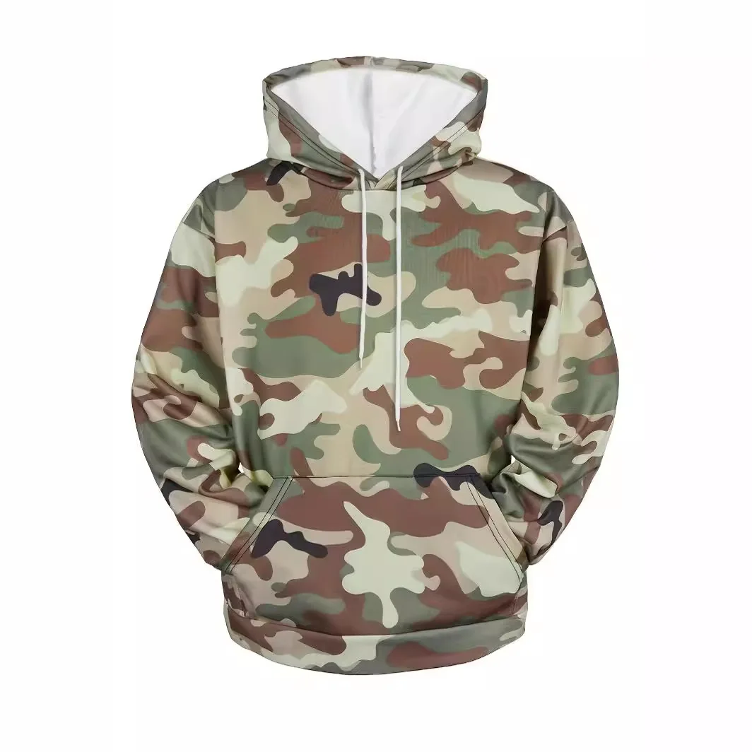 

2024 Europe and the United States Hot 3D Digital Printing New Camouflage Casual Pullover Men's Pullover