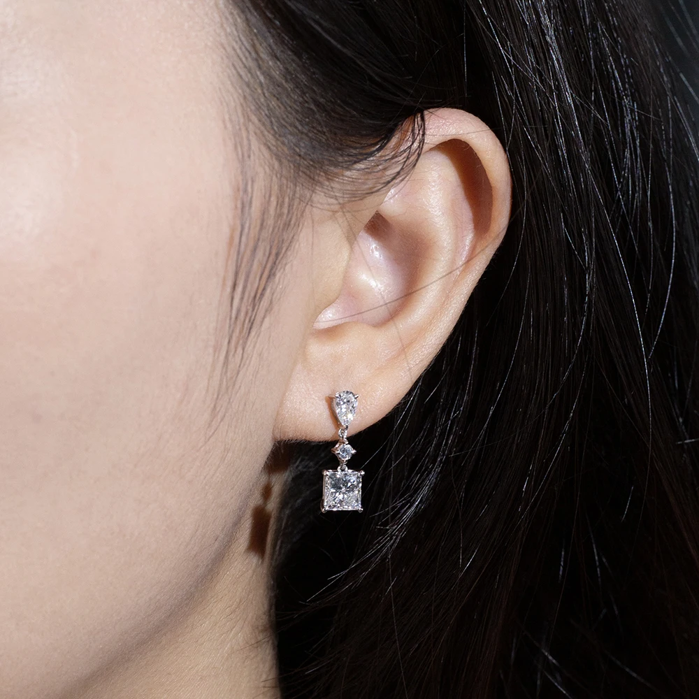 Women's 1CT Princess‑Cut Lab‑G - Diamond Stud Earrings recension och pris