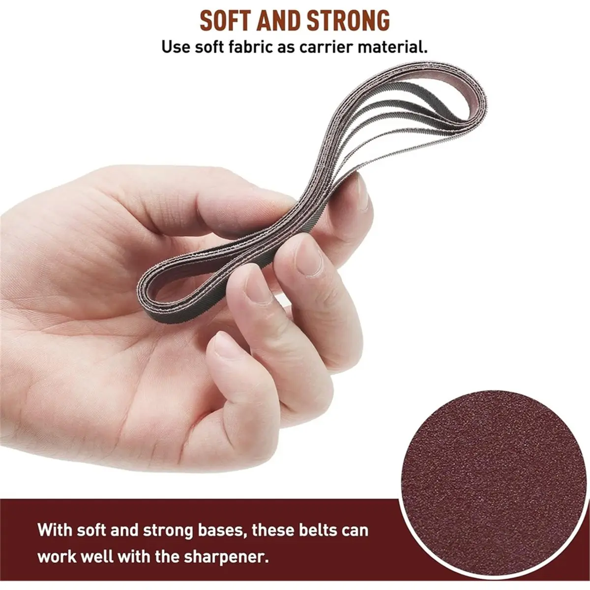 HITL 45 PCS Bandes abrasives de 1/2 po x 12 po pour affûteur de couteaux et d'outils (WSKTS, WSKTS-KT, .1 & .2)