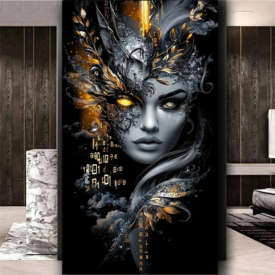

Mysterious Gothic Woman Diy Diamond Painting New 2026 Full Square Round Diamond Mosaic Diy Art Halloween Home decoration gift