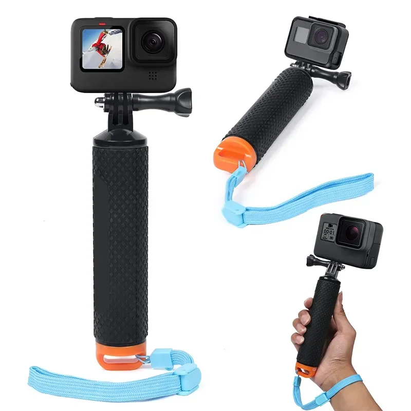 Floating Hand Grip Waterproof Handle Selfie Stick for GoPro Hero 13 12 11 10 9 8 7 5 Insta360 SJCAM AKASO DJI OSMO Action Camera
